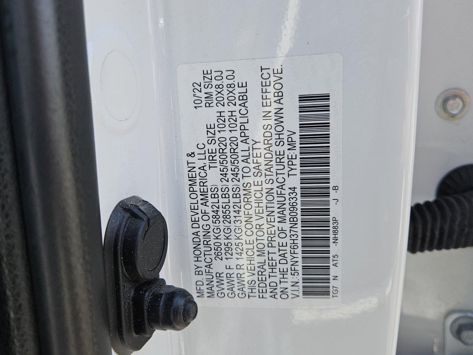 2022 Honda Pilot Vehicle Photo in CORPUS CHRISTI, TX 78416-1100