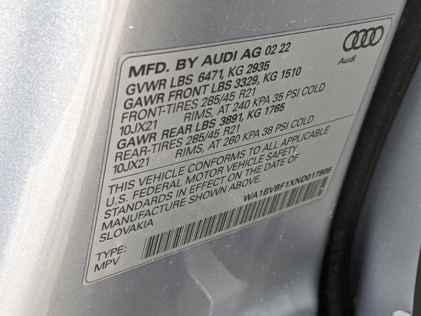 2022 Audi Q8 Vehicle Photo in Tampa, FL 33614