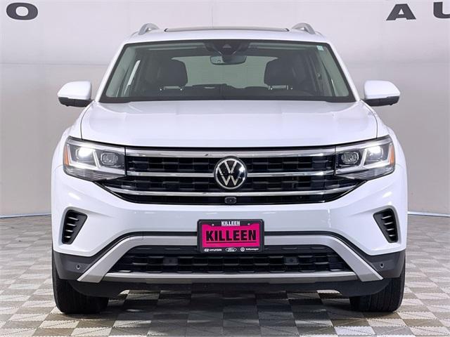 Used 2021 Volkswagen Atlas SEL Premium with VIN 1V2TR2CA4MC535886 for sale in Killeen, TX