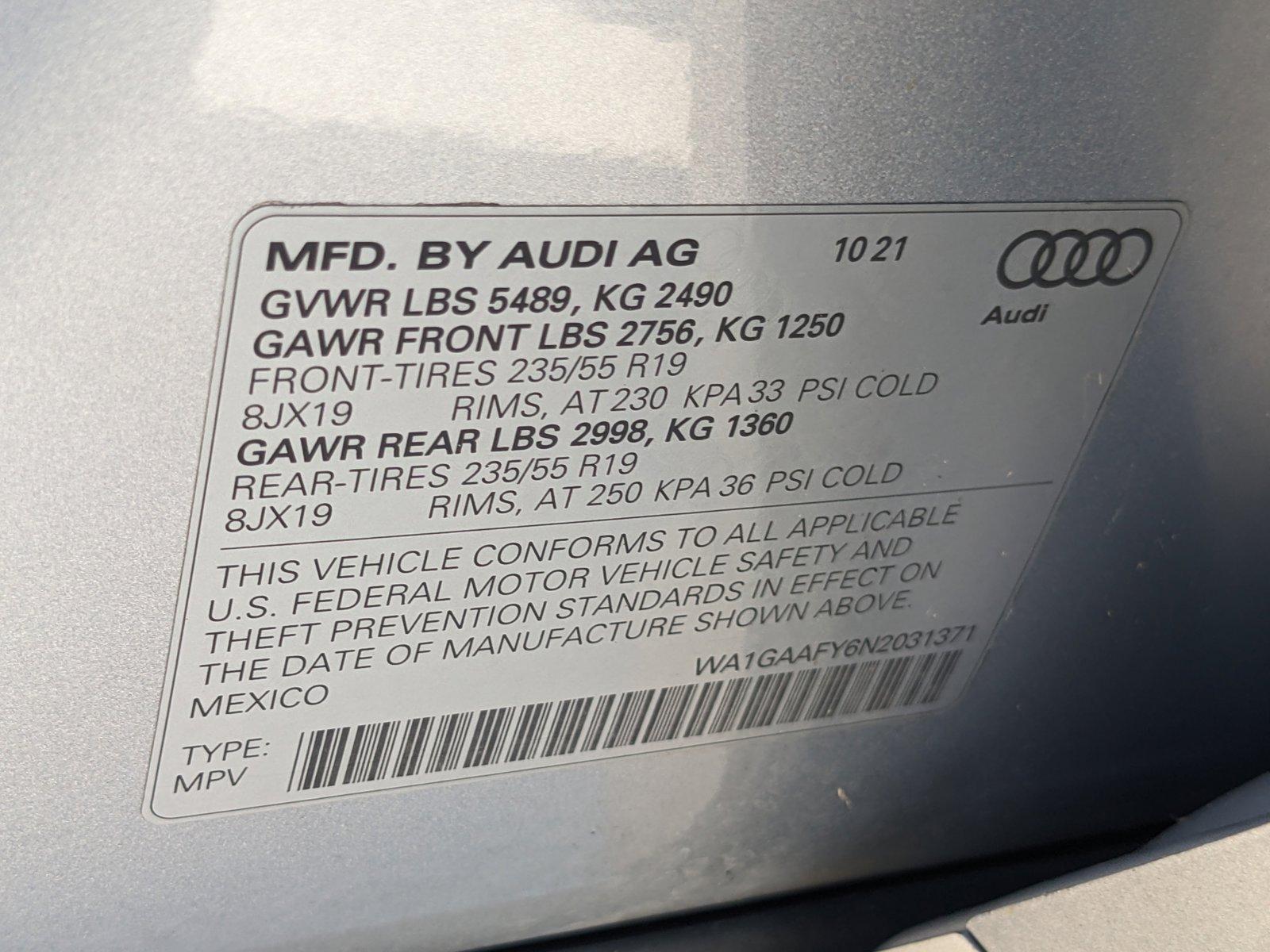 2022 Audi Q5 Vehicle Photo in MIAMI, FL 33172-3015