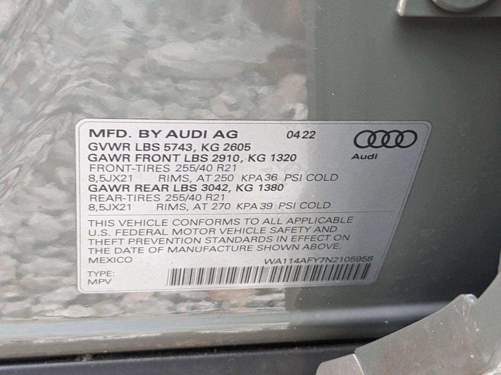 2022 Audi SQ5 Sportback Vehicle Photo in Tampa, FL 33614