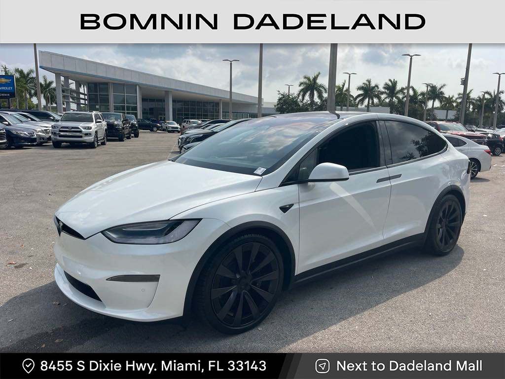 Used 2022 Tesla Model X Long Range with VIN 7SAXCAE53NF358768 for sale in Miami, FL