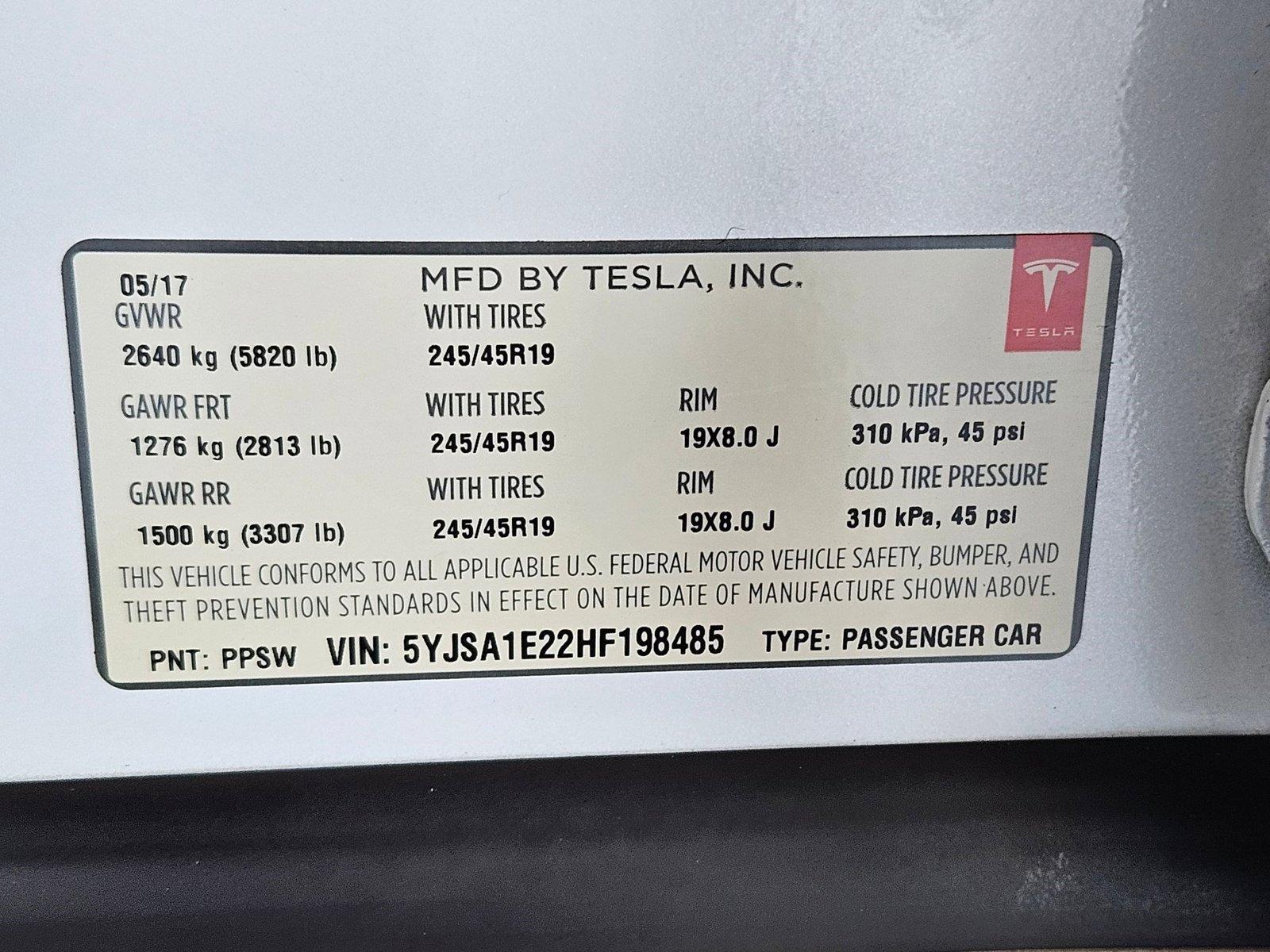 2017 Tesla Model S Vehicle Photo in Henderson, NV 89014