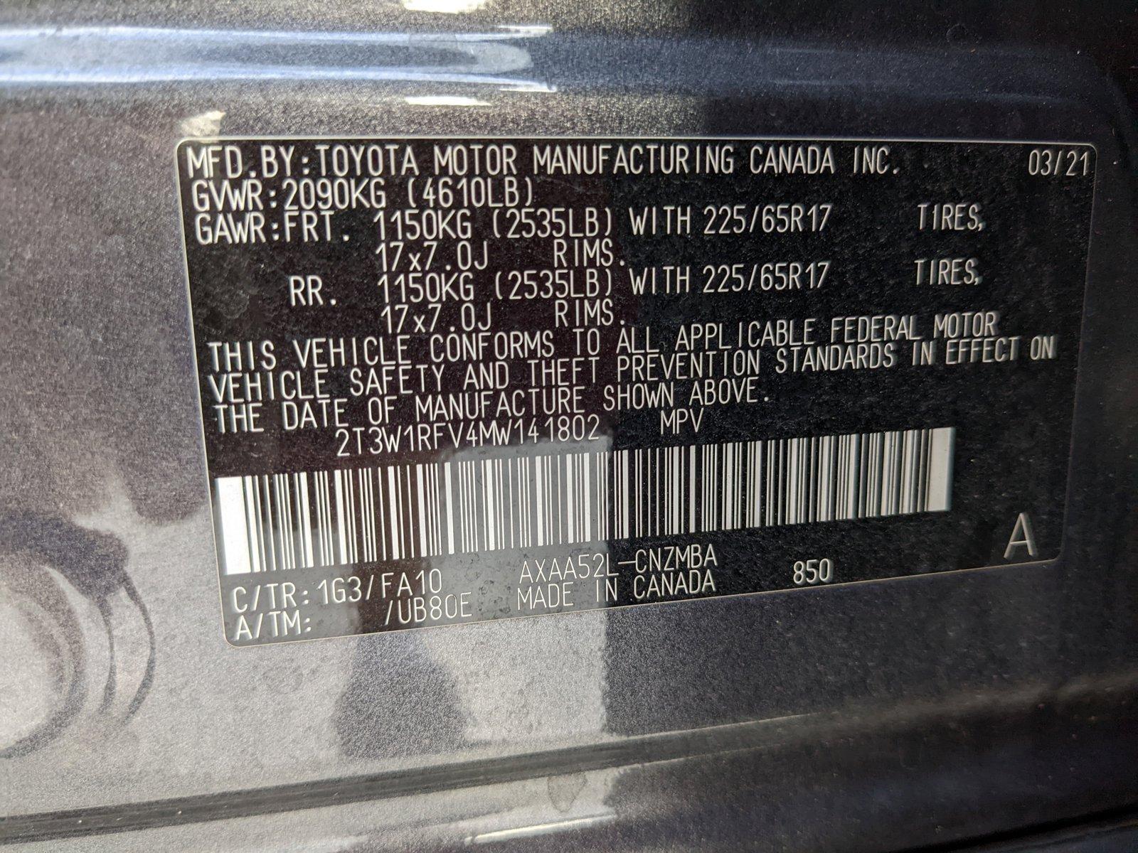 2021 Toyota RAV4 Vehicle Photo in Davie, FL 33331