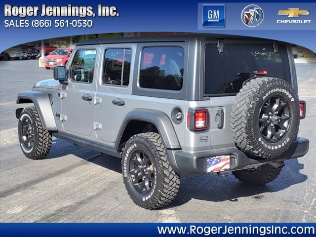 Used 2021 Jeep Wrangler Unlimited Willys with VIN 1C4HJXDN9MW616779 for sale in Hillsboro, IL