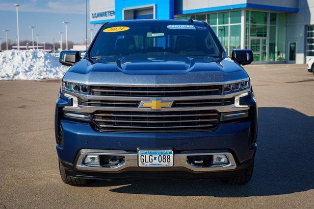 Certified 2021 Chevrolet Silverado 1500 High Country with VIN 1GCUYHED0MZ241319 for sale in Willmar, Minnesota