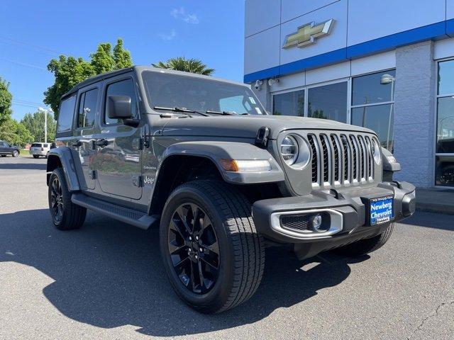 Used 2021 Jeep Wrangler Unlimited Sahara 4XE with VIN 1C4JJXP61MW643612 for sale in Newberg, OR