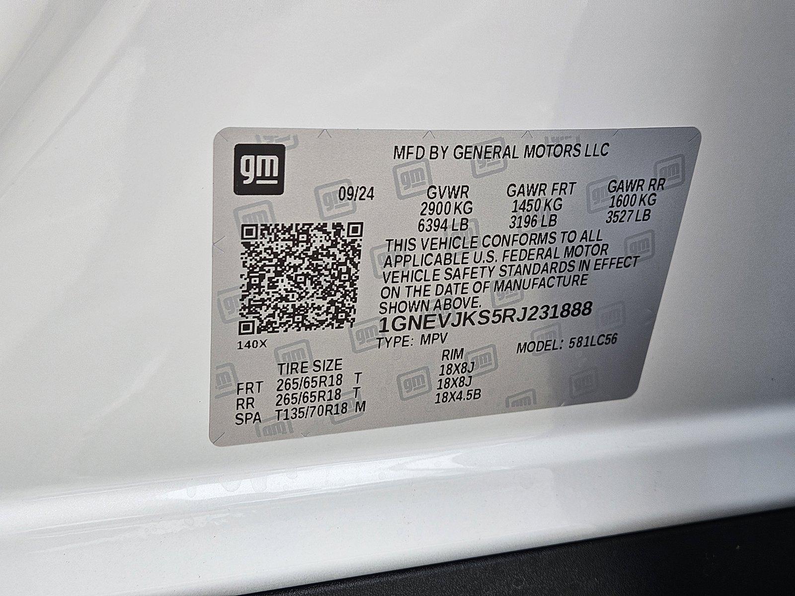 2024 Chevrolet Traverse Vehicle Photo in CORPUS CHRISTI, TX 78416-1100