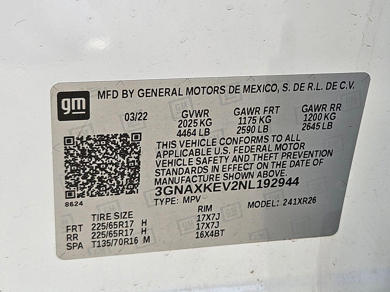 2022 Chevrolet Equinox Vehicle Photo in HENDERSON, NV 89014-6702