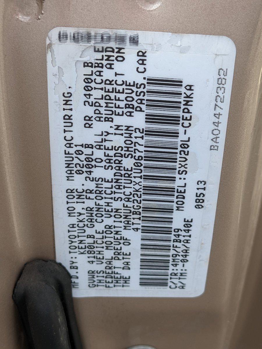 2001 Toyota Camry Vehicle Photo in Spokane Valley, WA 99212