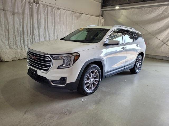 Used 2023 GMC Terrain SLT with VIN 3GKALVEG1PL247950 for sale in Pinconning, MI