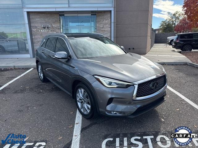 Certified 2019 INFINITI QX50 Essential with VIN 3PCAJ5M3XKF144548 for sale in Albuquerque, NM