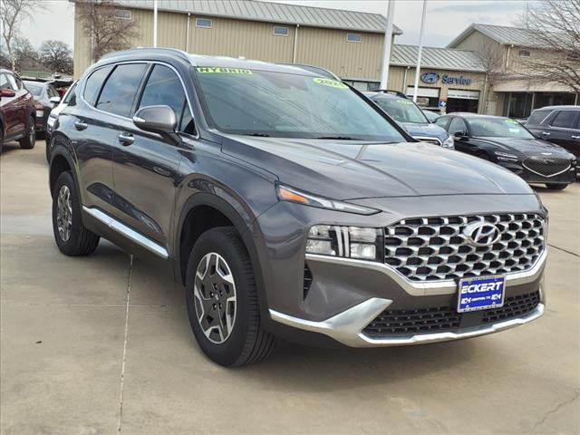 Used 2021 Hyundai Santa Fe Blue with VIN KM8S2DA17MU002677 for sale in Denton, TX