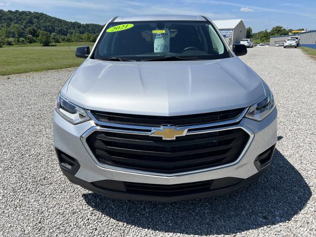 Used 2021 Chevrolet Traverse LS with VIN 1GNERFKW8MJ145410 for sale in Gallipolis, OH