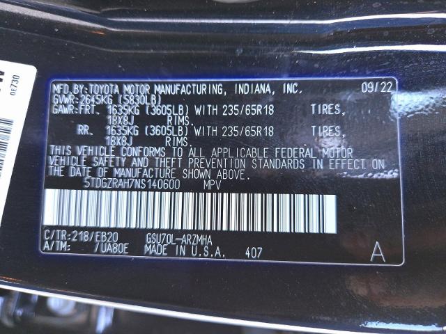 2022 Toyota Highlander Vehicle Photo in WEATHERFORD, TX 76087