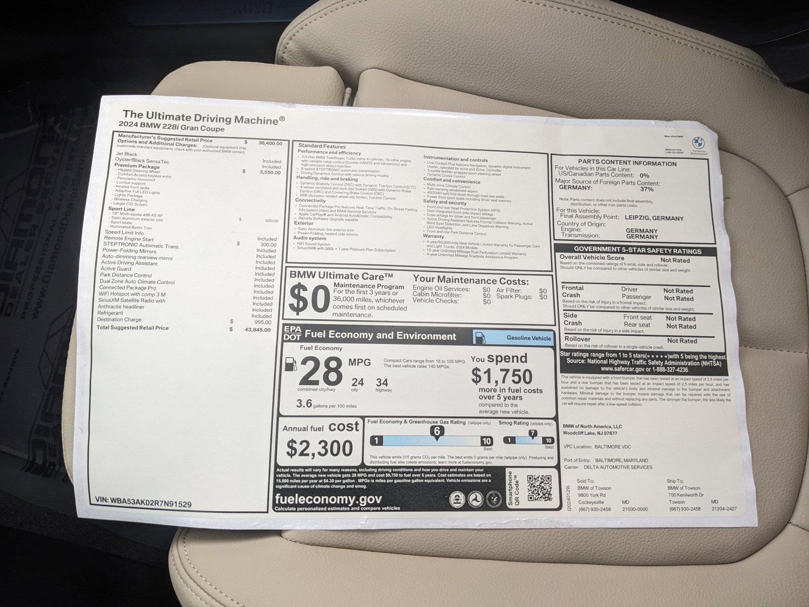 2024 BMW 228i Vehicle Photo in Towson, MD 21204