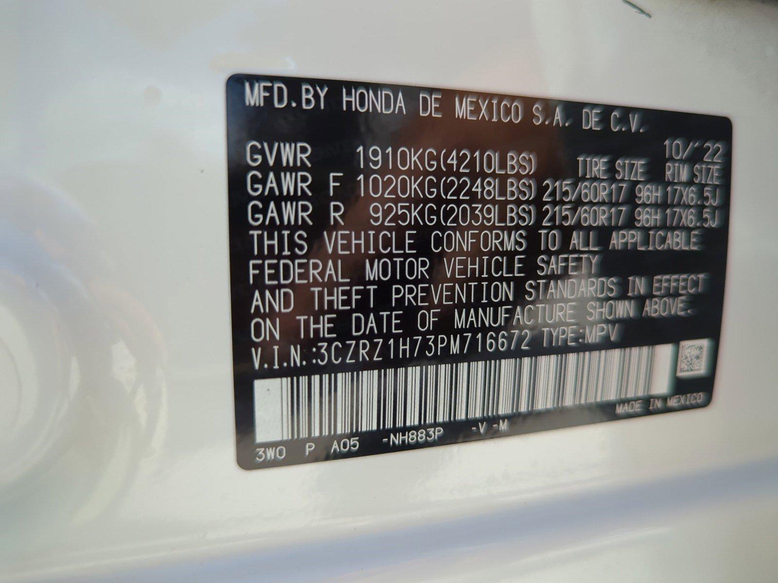 2023 Honda HR-V Vehicle Photo in Pembroke Pines, FL 33027