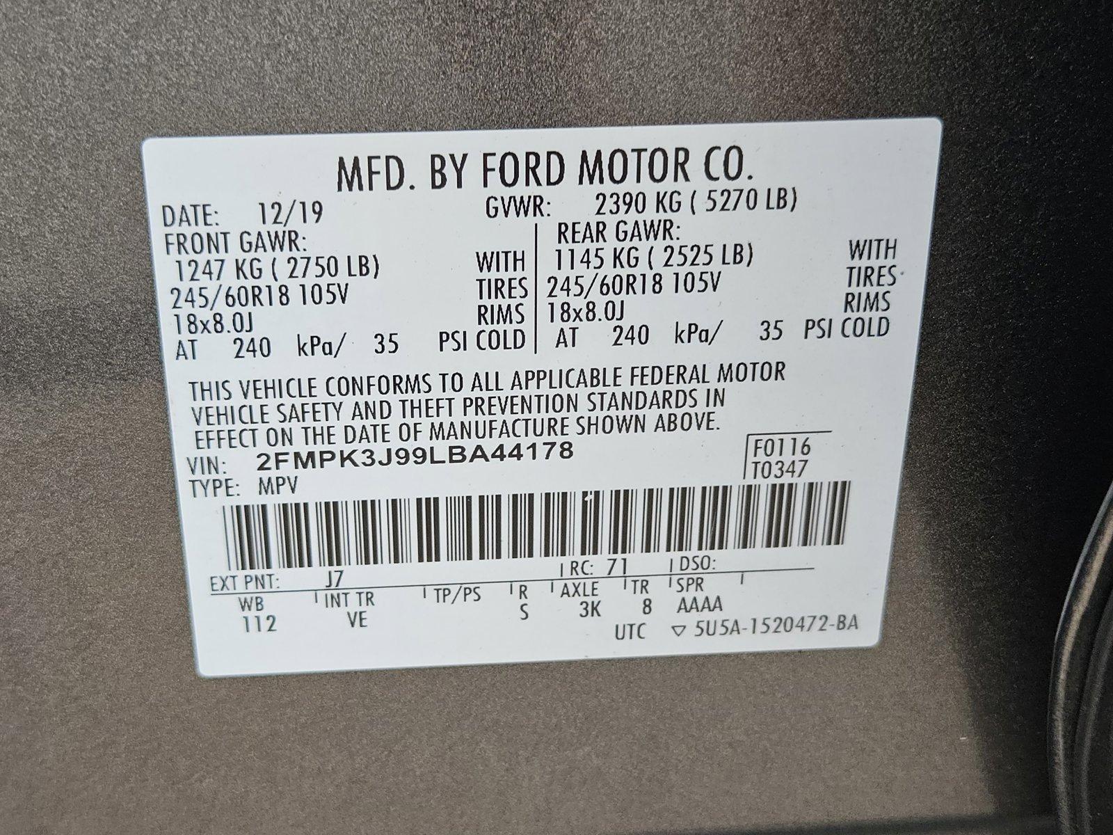 2020 Ford Edge Vehicle Photo in GILBERT, AZ 85297-0446