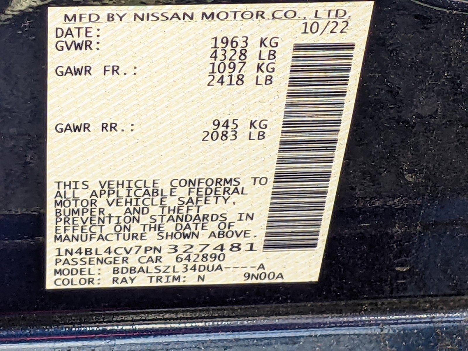 2023 Nissan Altima Vehicle Photo in Pembroke Pines , FL 33084