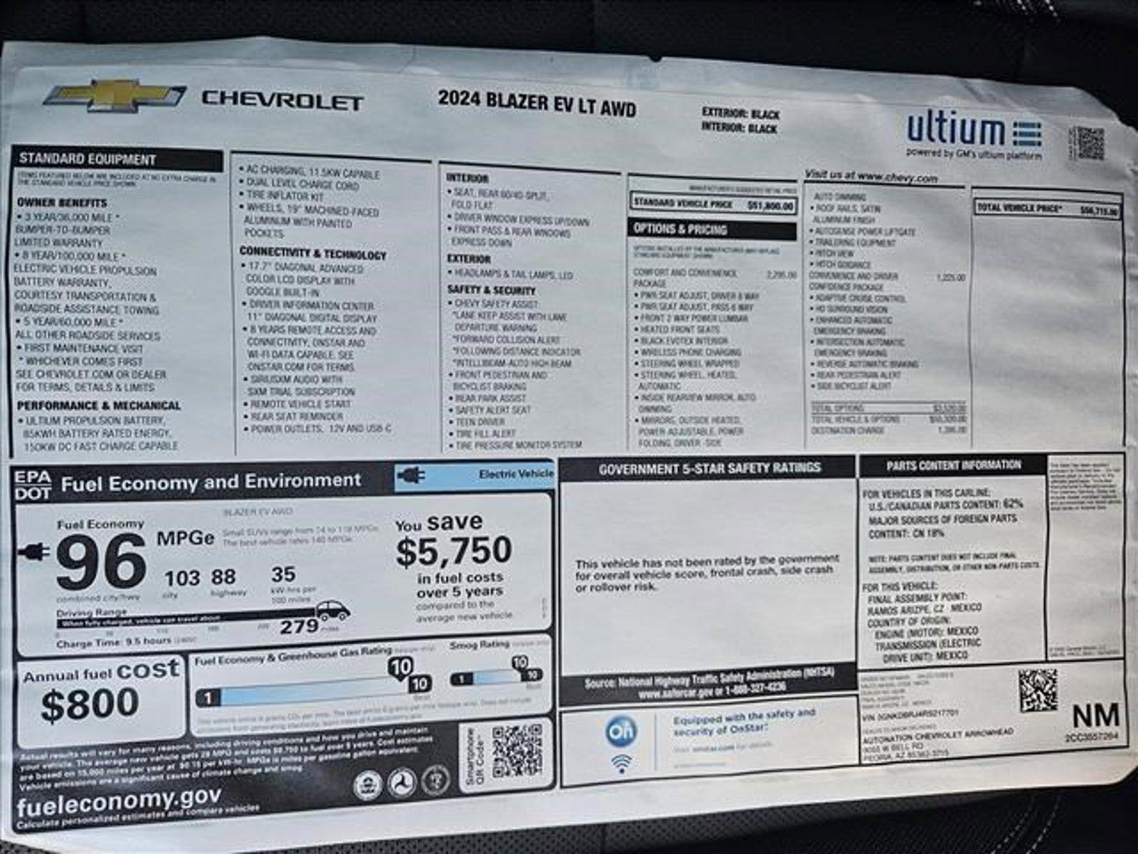 2024 Chevrolet Blazer EV Vehicle Photo in PEORIA, AZ 85382-3715