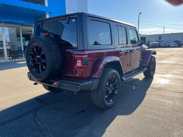 Used 2021 Jeep Wrangler Unlimited Sahara 4XE with VIN 1C4JJXP61MW824564 for sale in Greensburg, IN