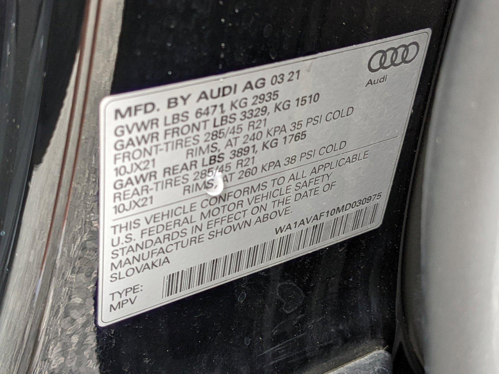 2021 Audi Q8 Vehicle Photo in Orlando, FL 32811