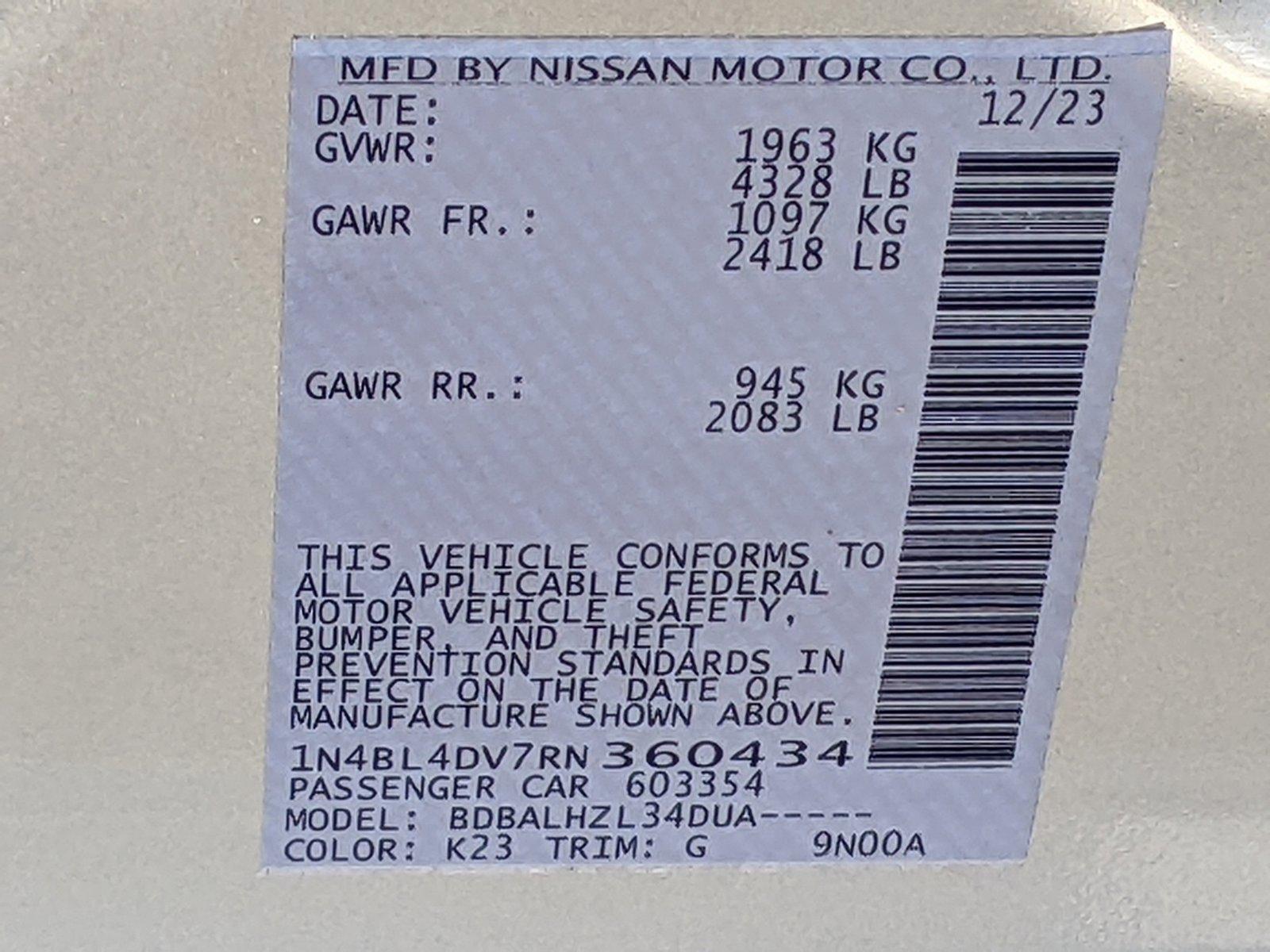 2024 Nissan Altima Vehicle Photo in Pembroke Pines , FL 33084