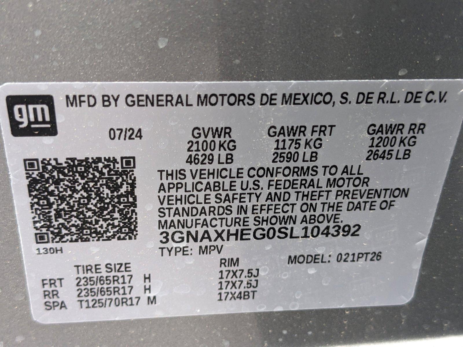 2025 Chevrolet Equinox Vehicle Photo in GREENACRES, FL 33463-3207