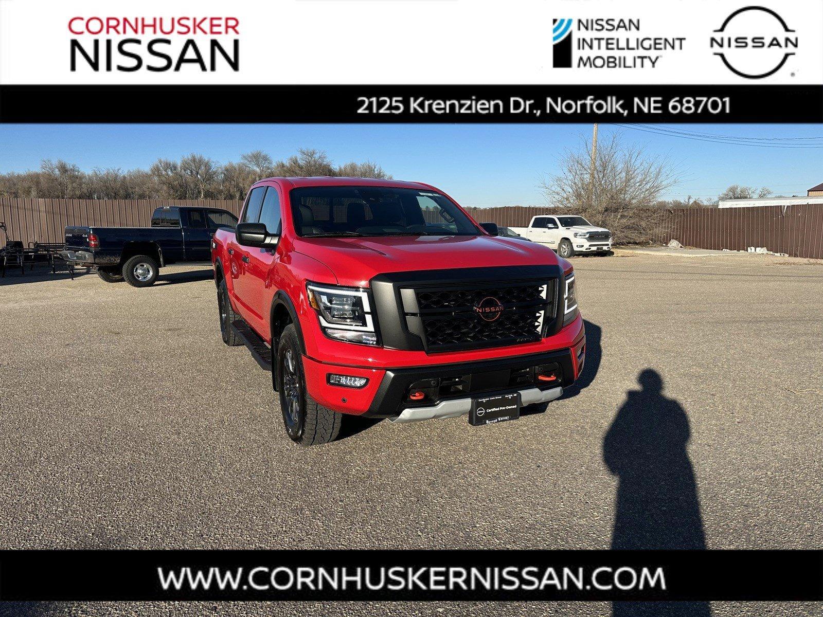 Certified 2023 Nissan Titan PRO-4X with VIN 1N6AA1ED6PN110029 for sale in Norfolk, NE