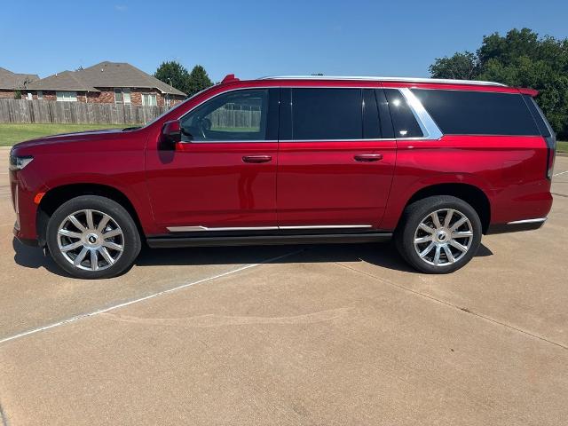 Certified 2022 Cadillac Escalade ESV Premium Luxury Platinum with VIN 1GYS3MKL9NR237727 for sale in Stillwater, OK