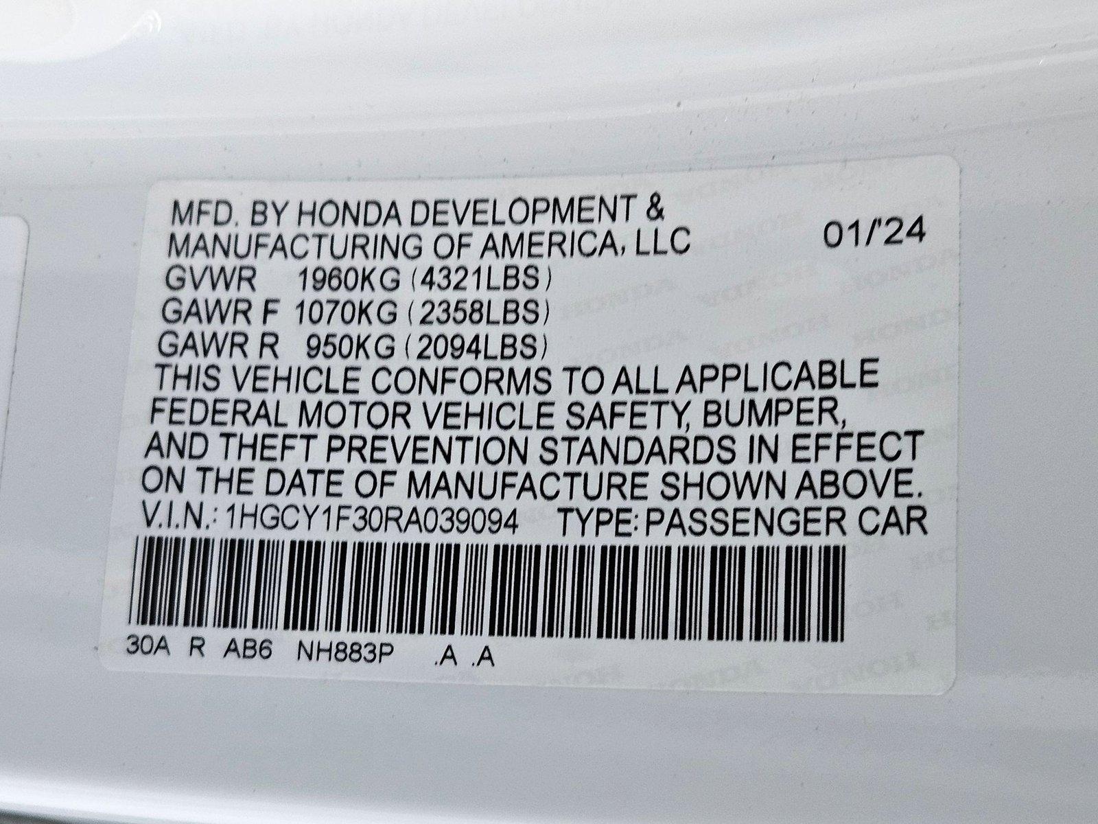 2024 Honda Accord Sedan Vehicle Photo in Henderson, NV 89014