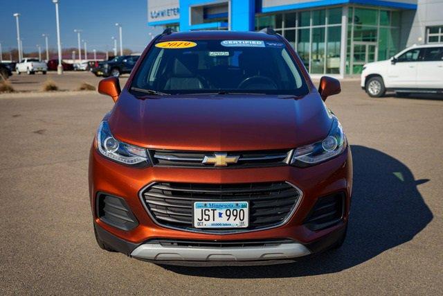 Certified 2019 Chevrolet Trax LT with VIN 3GNCJLSB9KL219031 for sale in Willmar, Minnesota