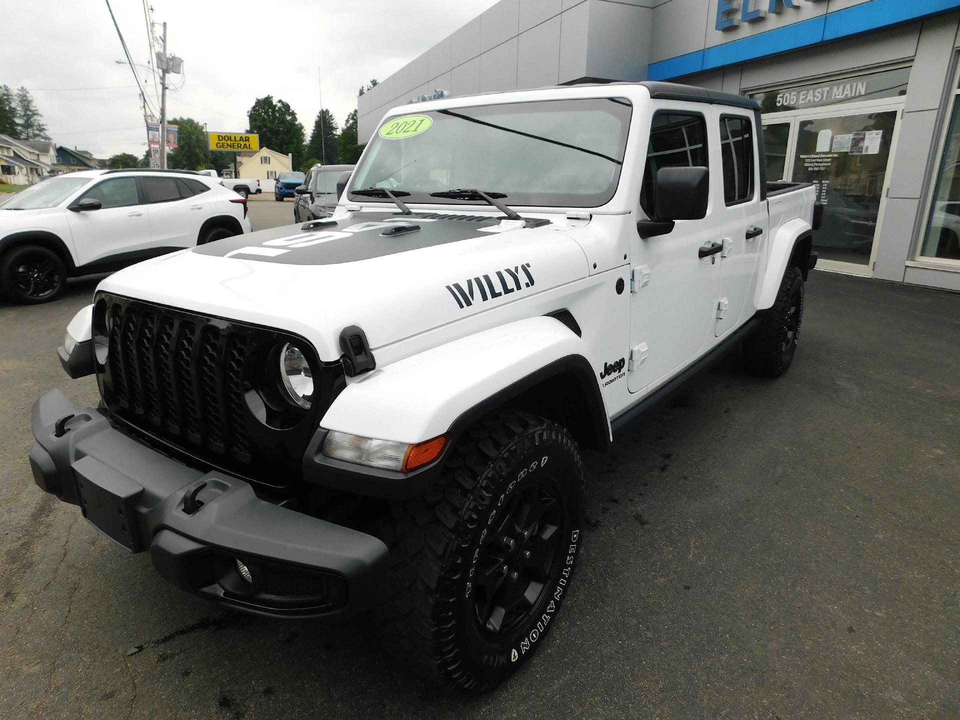 Used 2021 Jeep Gladiator WILLYS with VIN 1C6HJTAG8ML560325 for sale in Elkland, PA