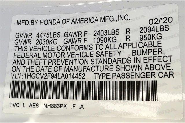 2020 Honda Accord Sedan Vehicle Photo in KANSAS CITY, MO 64114-4502