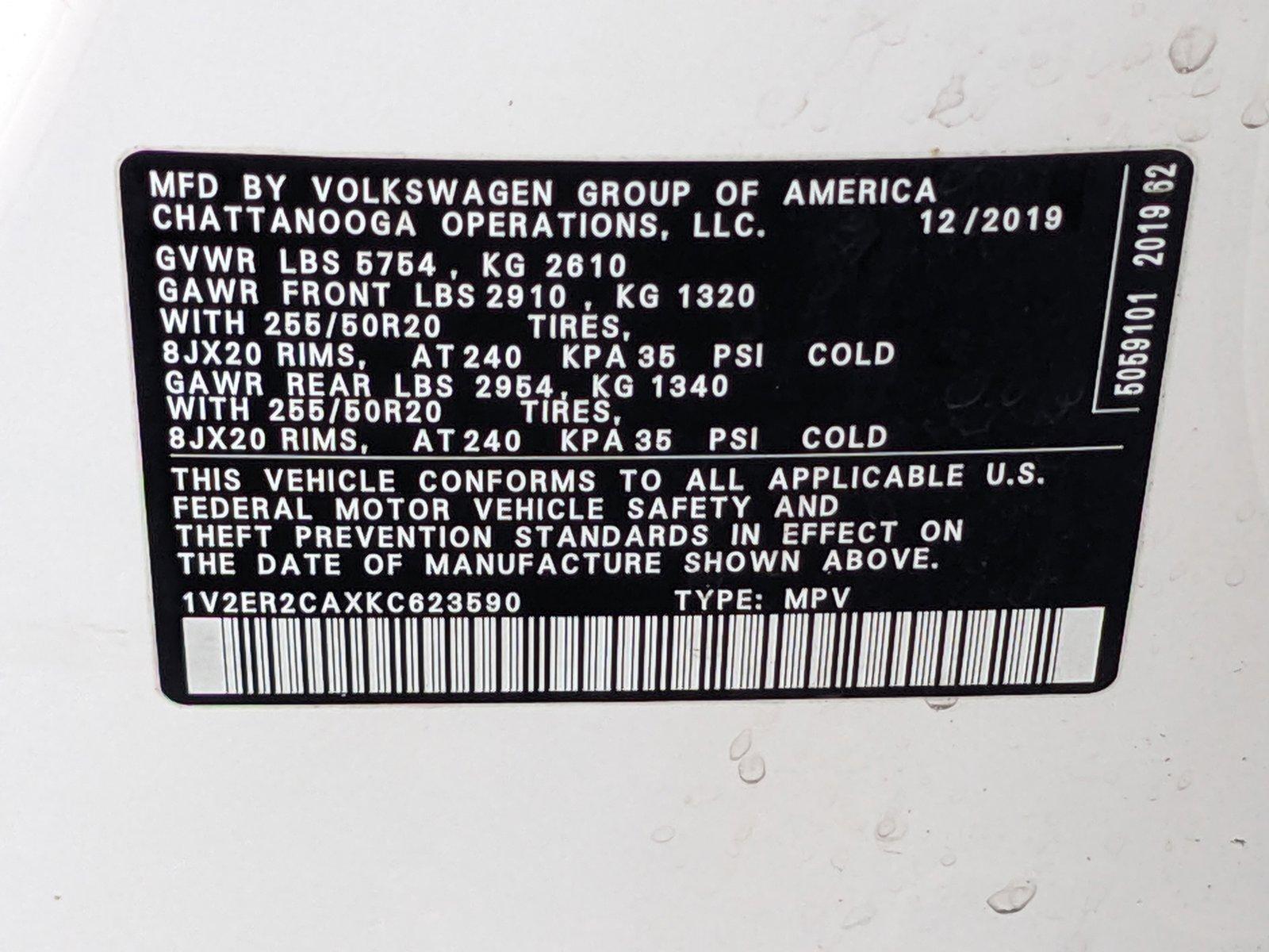 2019 Volkswagen Atlas Vehicle Photo in WEST PALM BEACH, FL 33407-3296