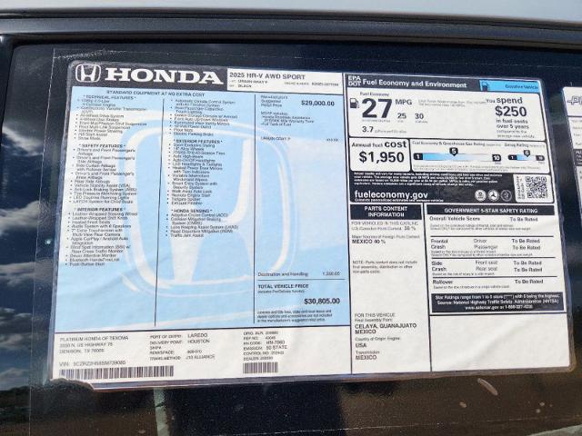 2025 Honda HR-V Vehicle Photo in Denison, TX 75020