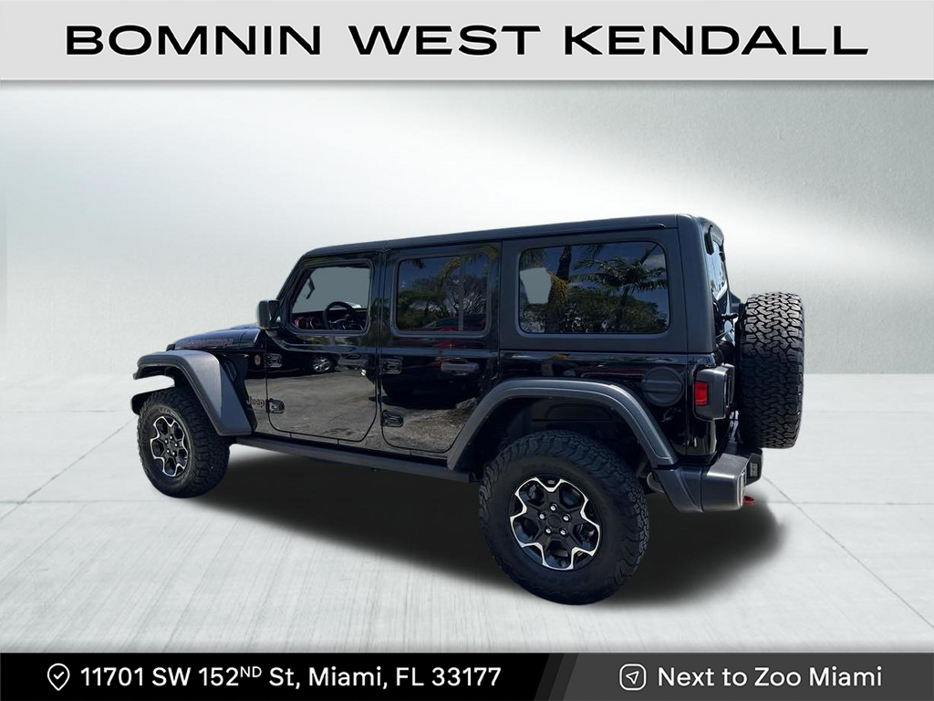 Used 2023 Jeep Wrangler 4-Door Rubicon with VIN 1C4HJXFN4PW603567 for sale in Miami, FL