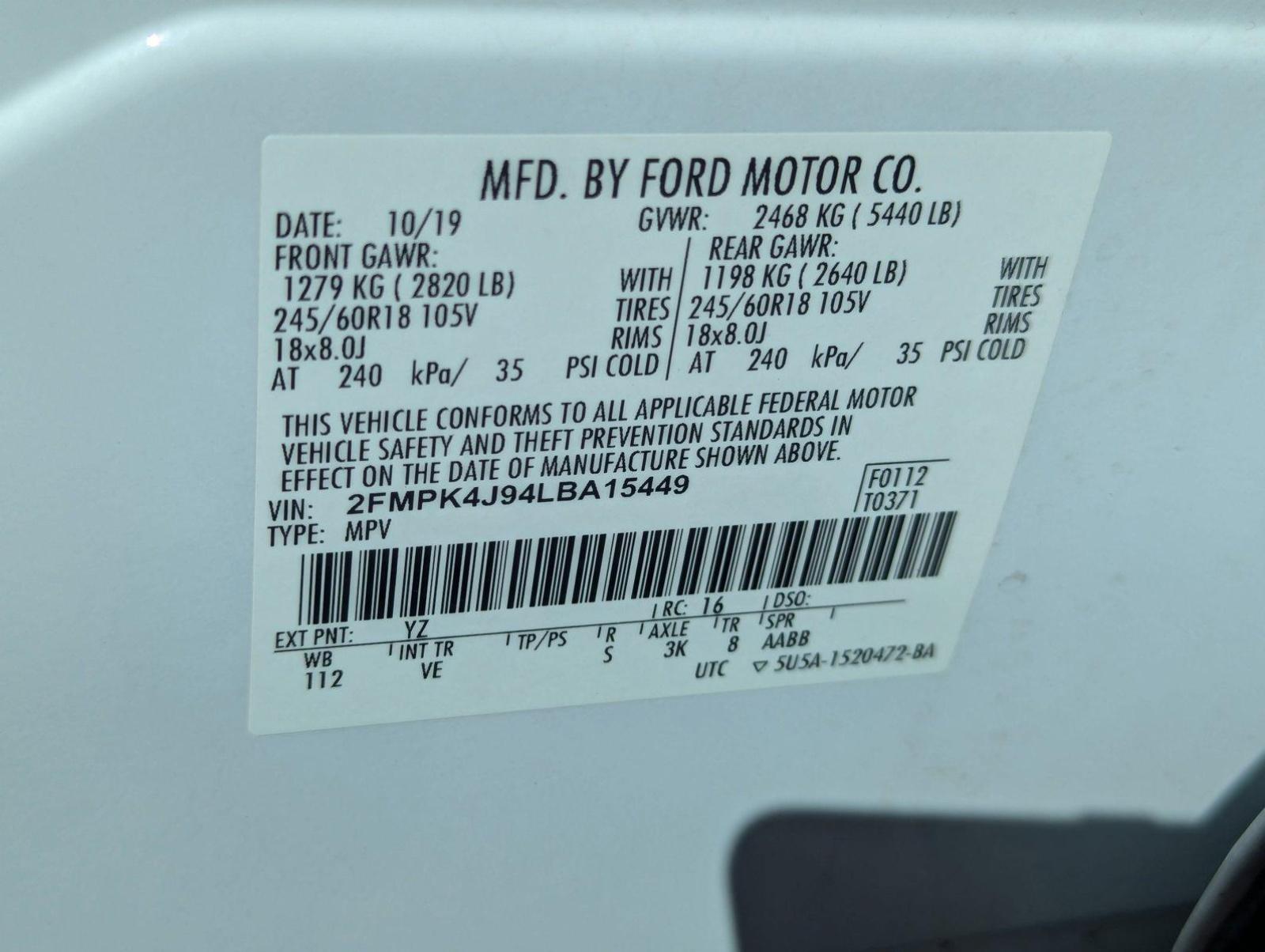 2020 Ford Edge Vehicle Photo in SPOKANE, WA 99212-2978