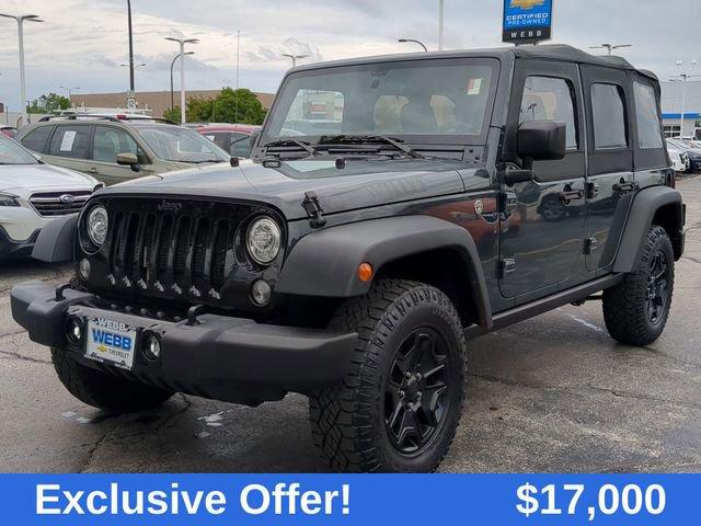 Used 2017 Jeep Wrangler Unlimited Willys Wheeler with VIN 1C4BJWDG7HL585511 for sale in Oak Lawn, IL