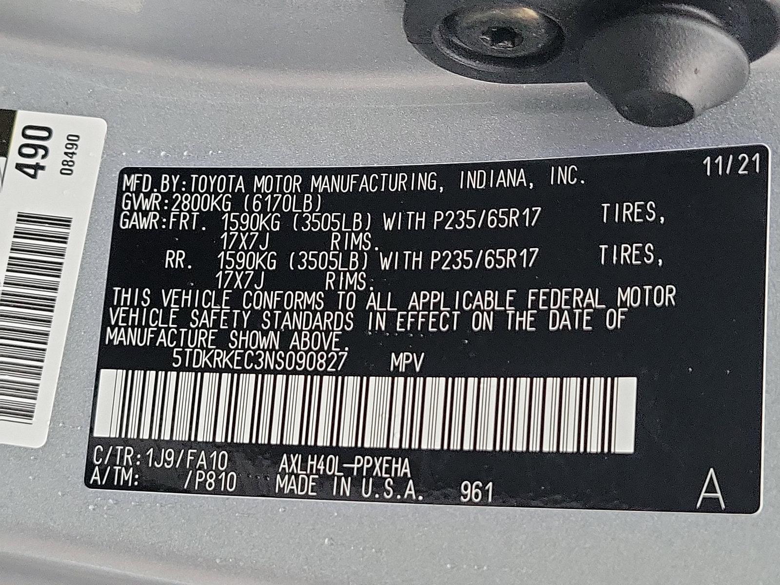 2022 Toyota Sienna Vehicle Photo in BETHLEHEM, PA 18017