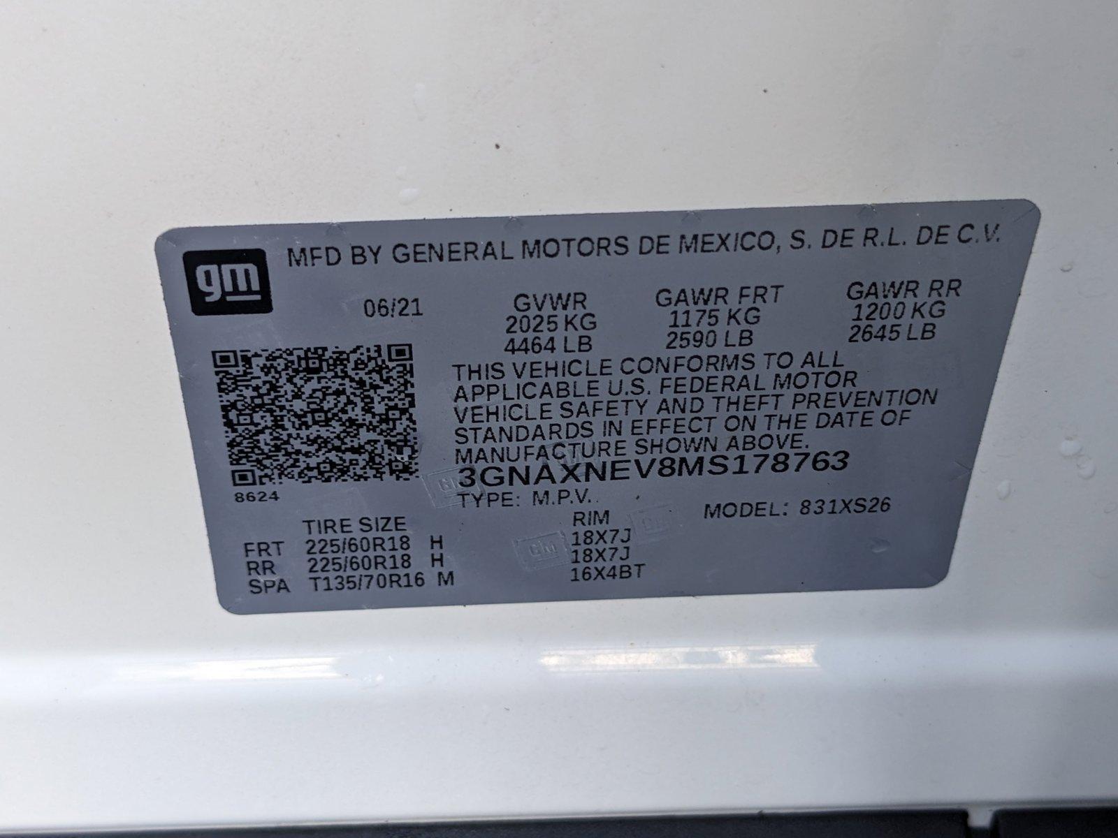 2021 Chevrolet Equinox Vehicle Photo in GREENACRES, FL 33463-3207