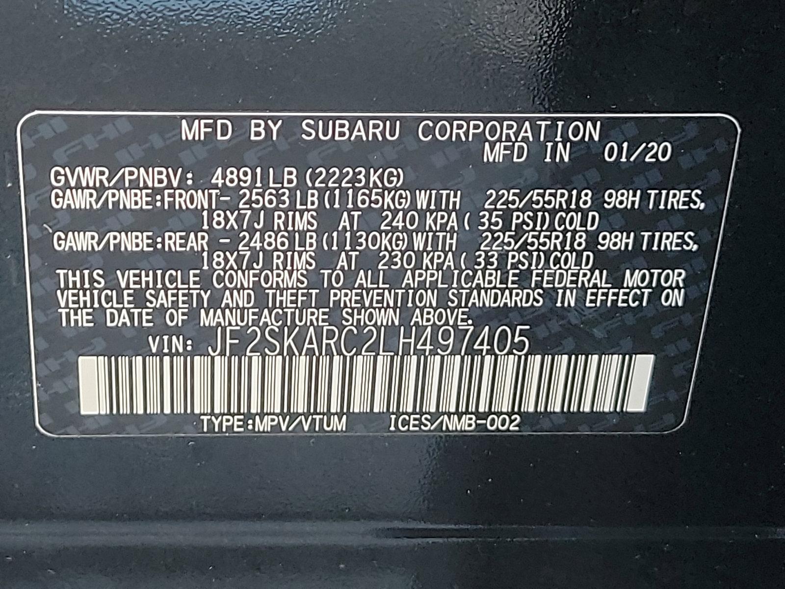 2020 Subaru Forester Vehicle Photo in BETHLEHEM, PA 18017