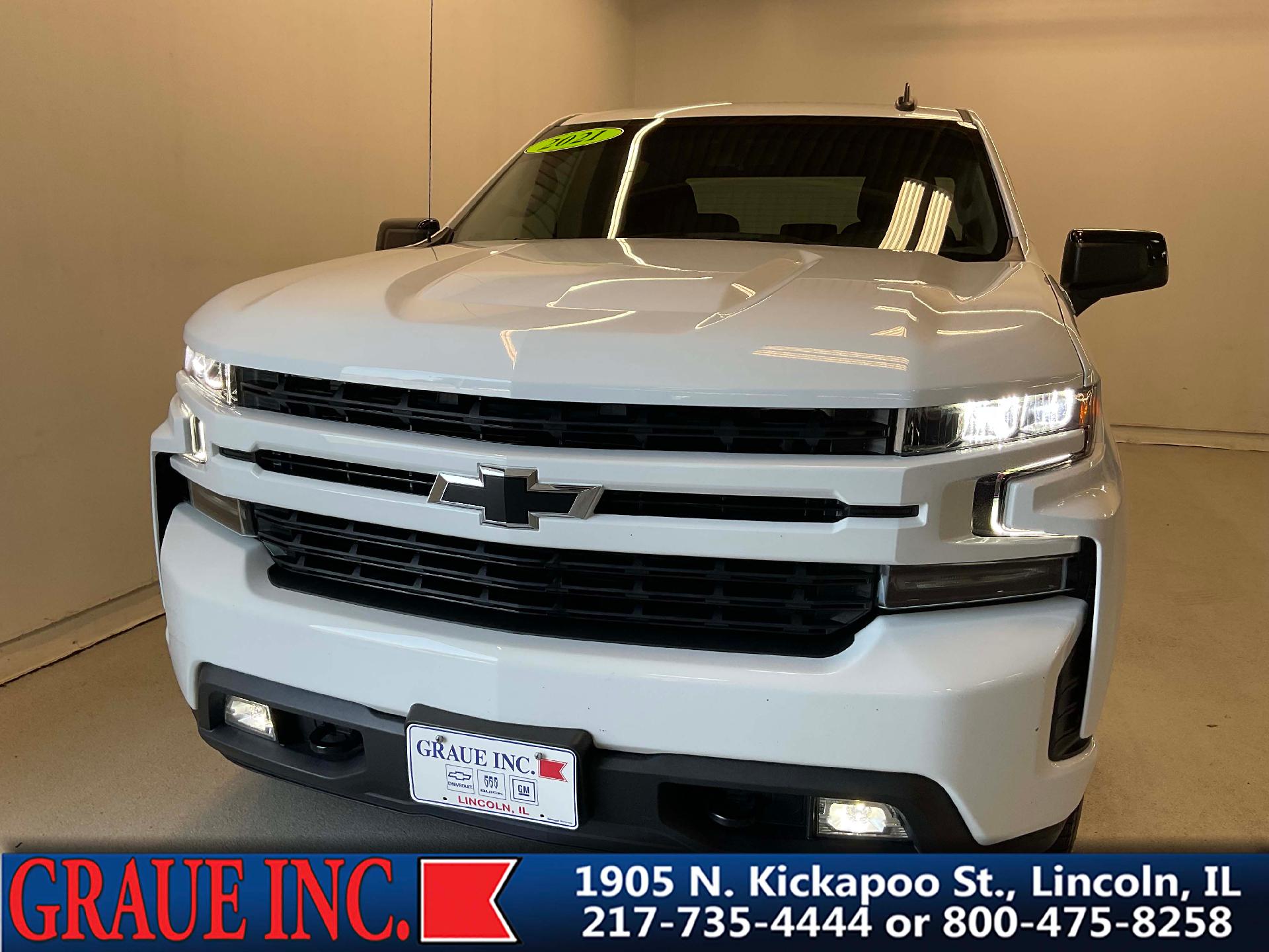 Used 2021 Chevrolet Silverado 1500 RST with VIN 3GCUYEED0MG422127 for sale in Lincoln, IL