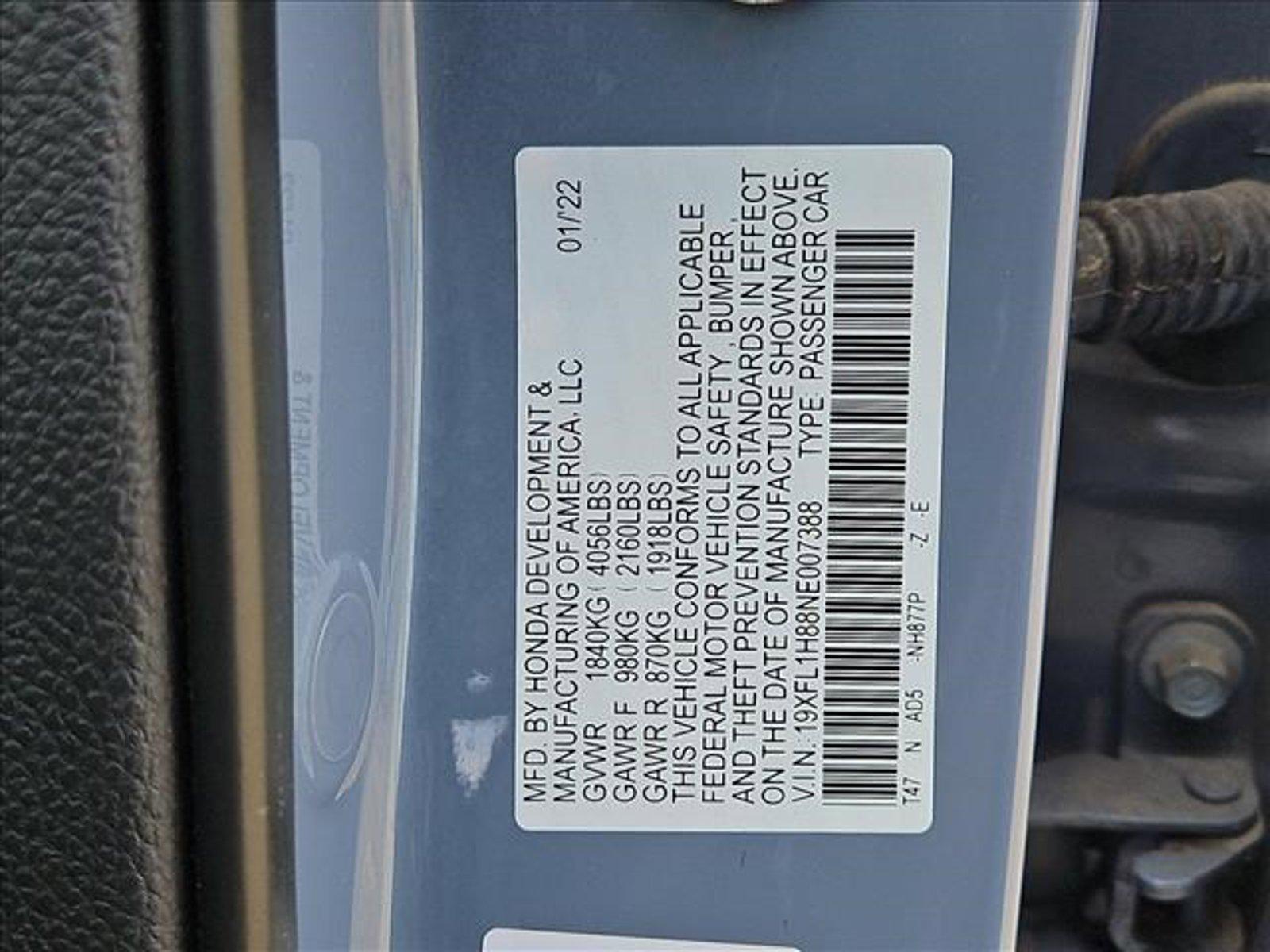 2022 Honda Civic Hatchback Vehicle Photo in HOUSTON, TX 77034-5009