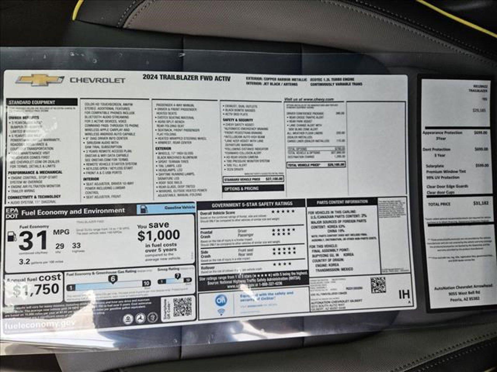 2024 Chevrolet Trailblazer Vehicle Photo in PEORIA, AZ 85382-3715