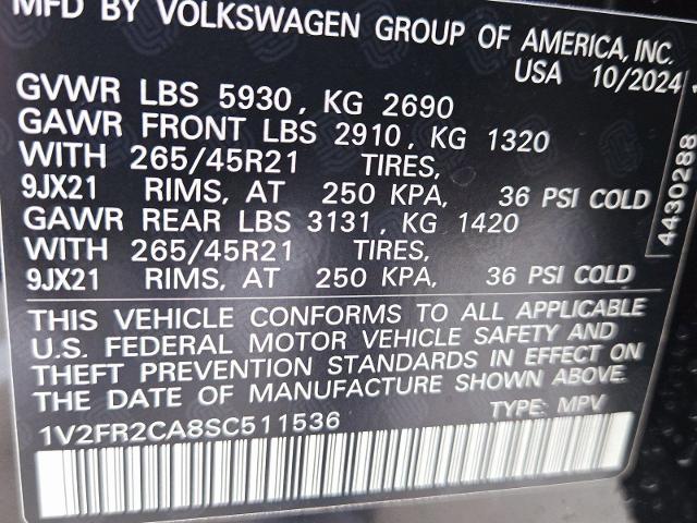 2025 Volkswagen Atlas Vehicle Photo in WEATHERFORD, TX 76087