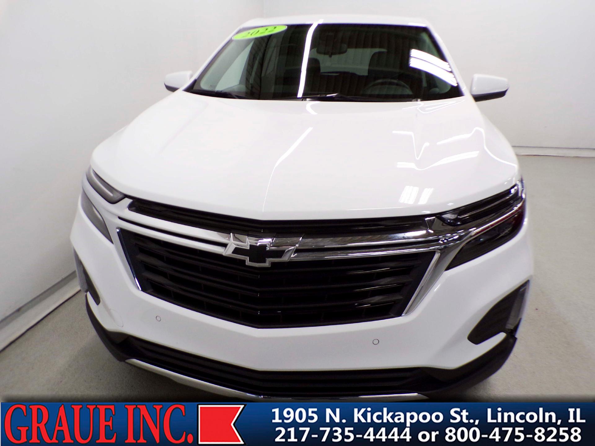 Used 2022 Chevrolet Equinox LT with VIN 2GNAXKEV9N6120336 for sale in Lincoln, IL