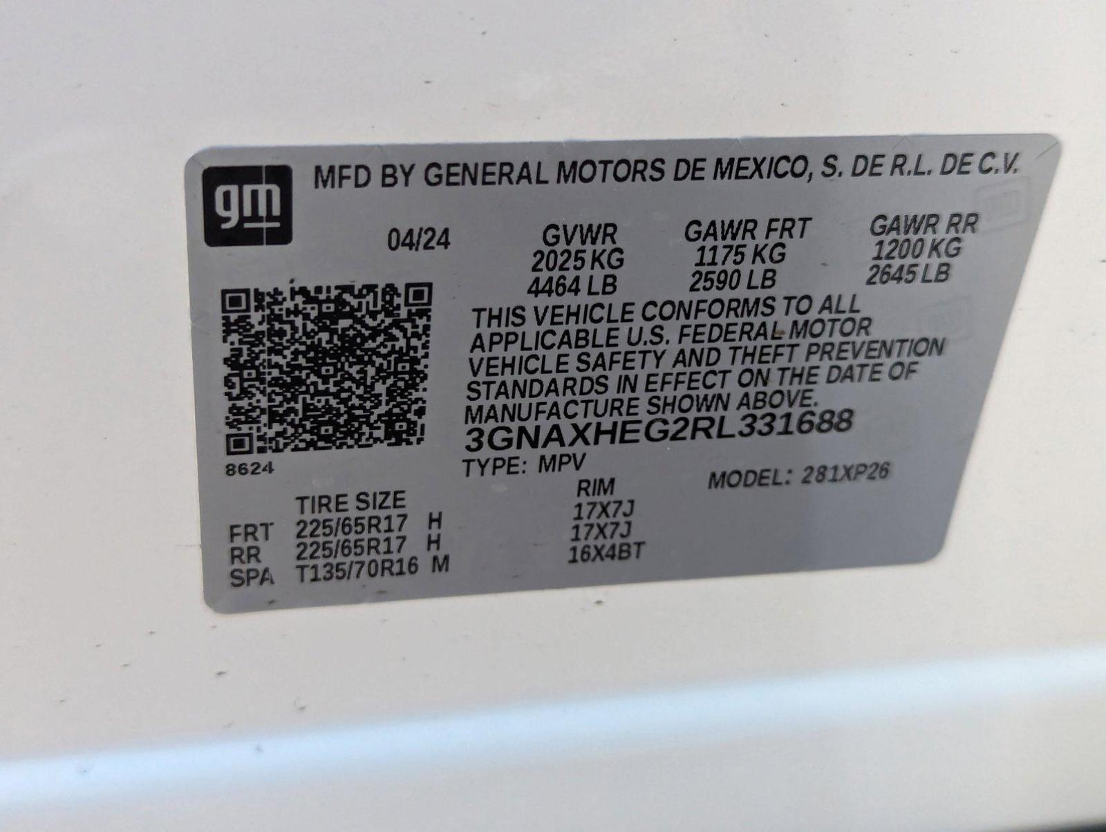 2024 Chevrolet Equinox Vehicle Photo in ORLANDO, FL 32812-3021