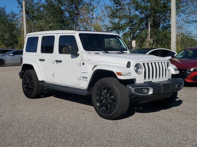 Used 2021 Jeep Wrangler Unlimited Sahara 4XE with VIN 1C4JJXP66MW829968 for sale in Clermont, FL