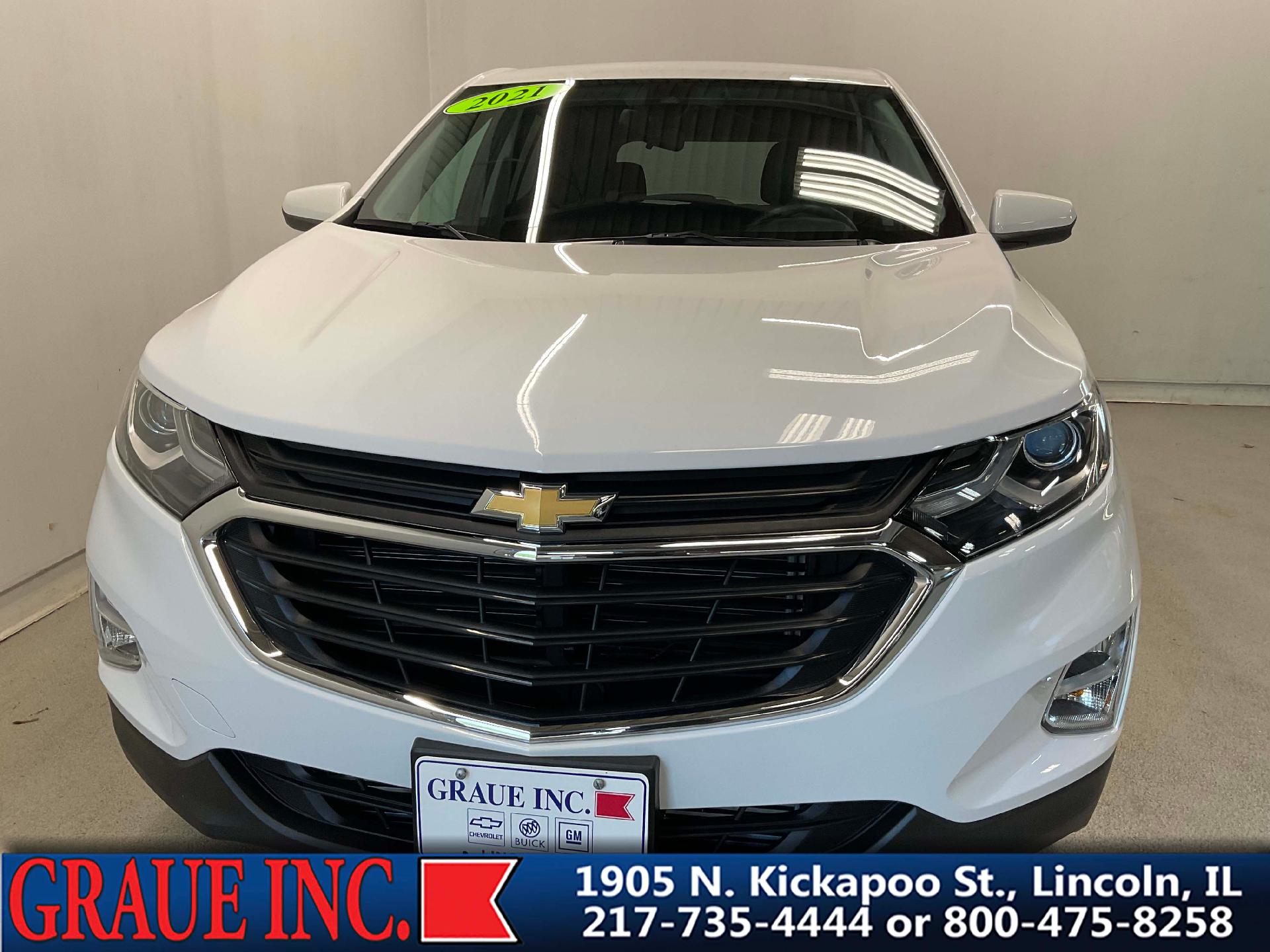 Used 2021 Chevrolet Equinox LT with VIN 3GNAXUEV5ML361493 for sale in Lincoln, IL